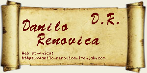Danilo Renovica vizit kartica